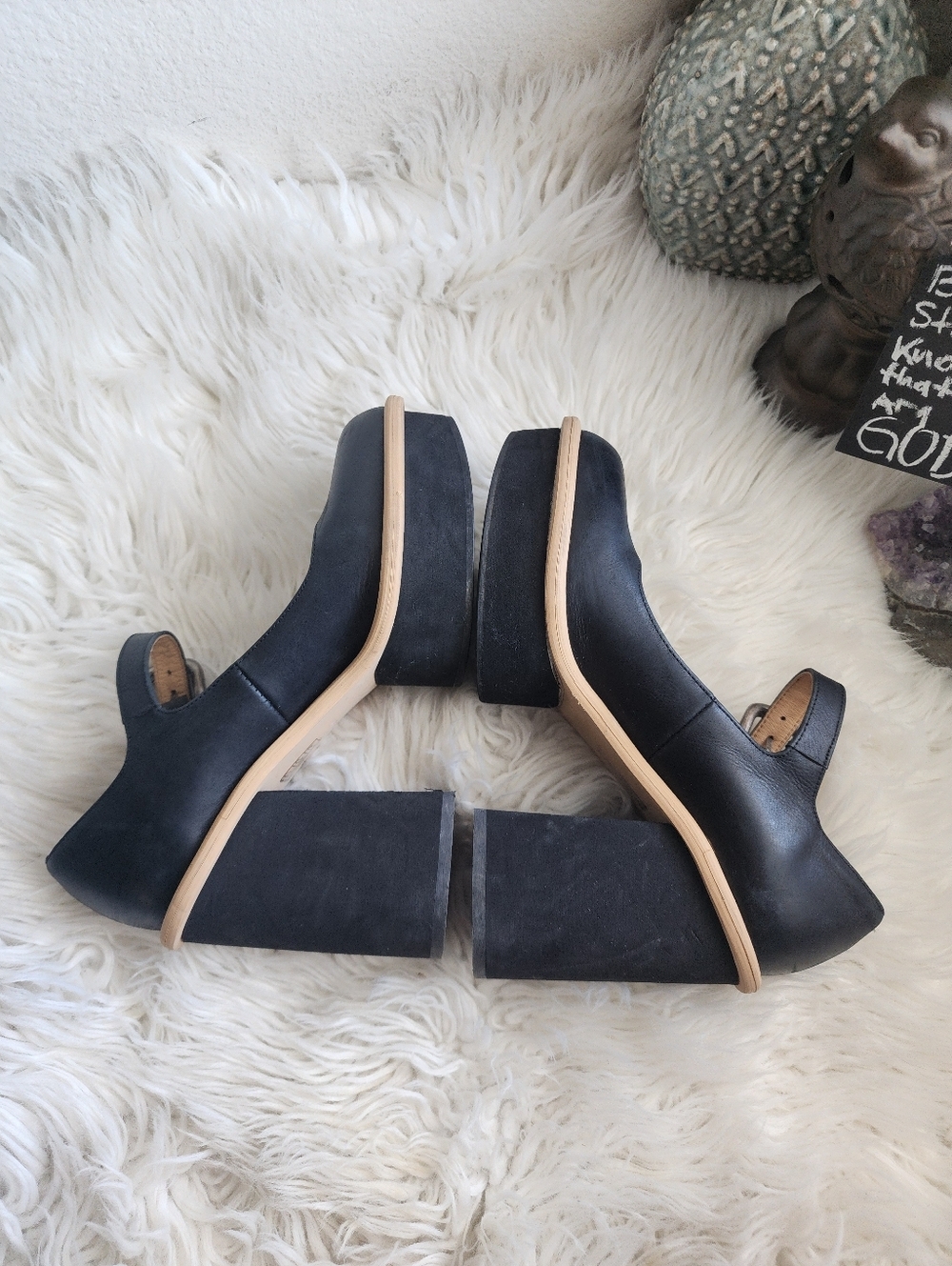 FREE PEOPLE MARY JANE PLATFORM WOMENS HEELS LEATHER MADE IN SPAIN SIZE 37 - Picture 10 of 15